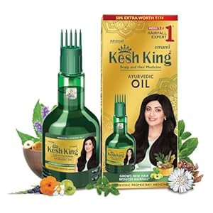 Ayurvedic Hair Oil | Herbal Oil with Bhringraj & Amla | Enhance Hair Growth | Reduce Hairfall | Nourishes Scalp | Provides Long & Thick Hairs | 10.14 Fl Oz/300ml