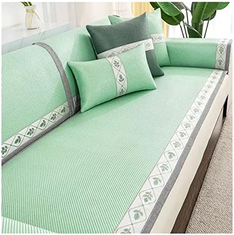 Summer Cooling Rattan Sectional Couch Cover Sofa Slipcover for 2/3/4 Seat, Bamboo Universal Furniture Protector Recliner Corner Chaise Lounge Cover,Non-Slip Air Conditioning Mat for Dog Cat Pet Home (