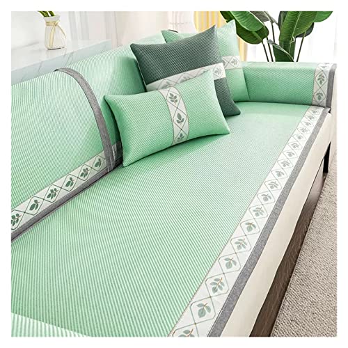 Summer Cooling Rattan Sectional Couch Cover Sofa Slipcover For 2/3/4 Seat, Bamboo Universal Furniture Protector Recliner Corner Chaise Lounge Cover,Non-Slip Air Conditioning Mat For Dog Cat Pet Home ( #TOP17