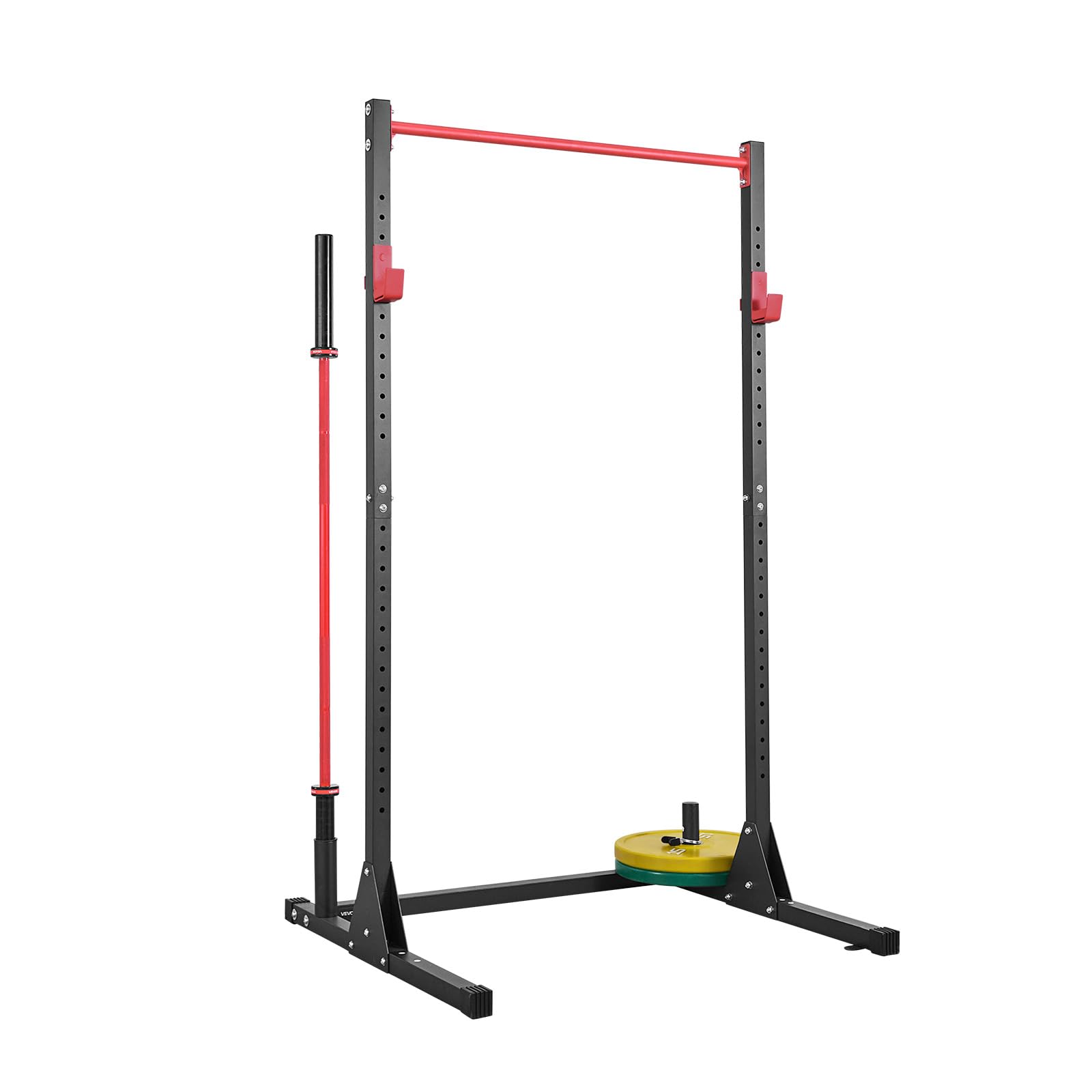 VEVOR Attrezzatura Multifunzionale per Panca Power Rack con Ganci a J Regolabili a 28 Livelli, Allenamento della Forza per 362 kg, Palestra Domestica per Squat con Bilanciere, Sollevamento Pesi