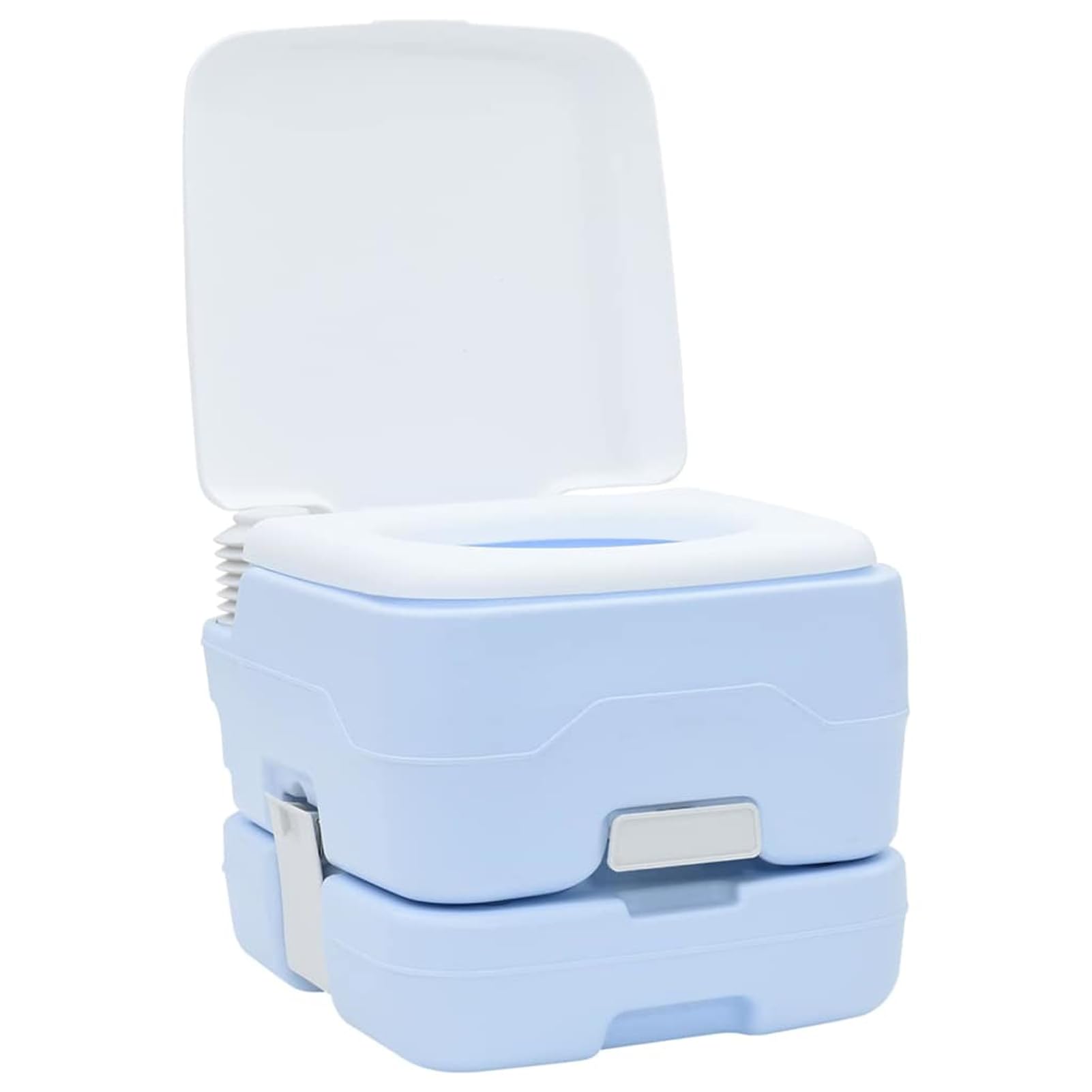 Gecheer Camping-Toilette Helles Blau und Weiß 41,5 x 36,5 x 30 cm, Camping WC Mobiles Campingtoilette für Outdoor Camping Reisen Autofahrten42001426