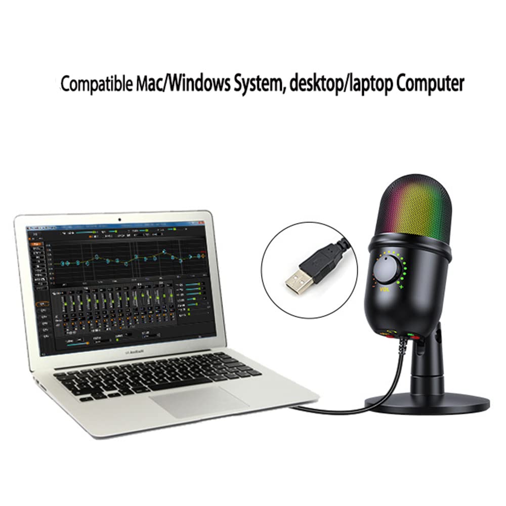 TONOR Gaming Mic, Microfono USB Per PC PS4/5 Con Supporto Per Braccio