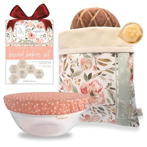 Nectar & Nest Beeswax Bread Bag Set