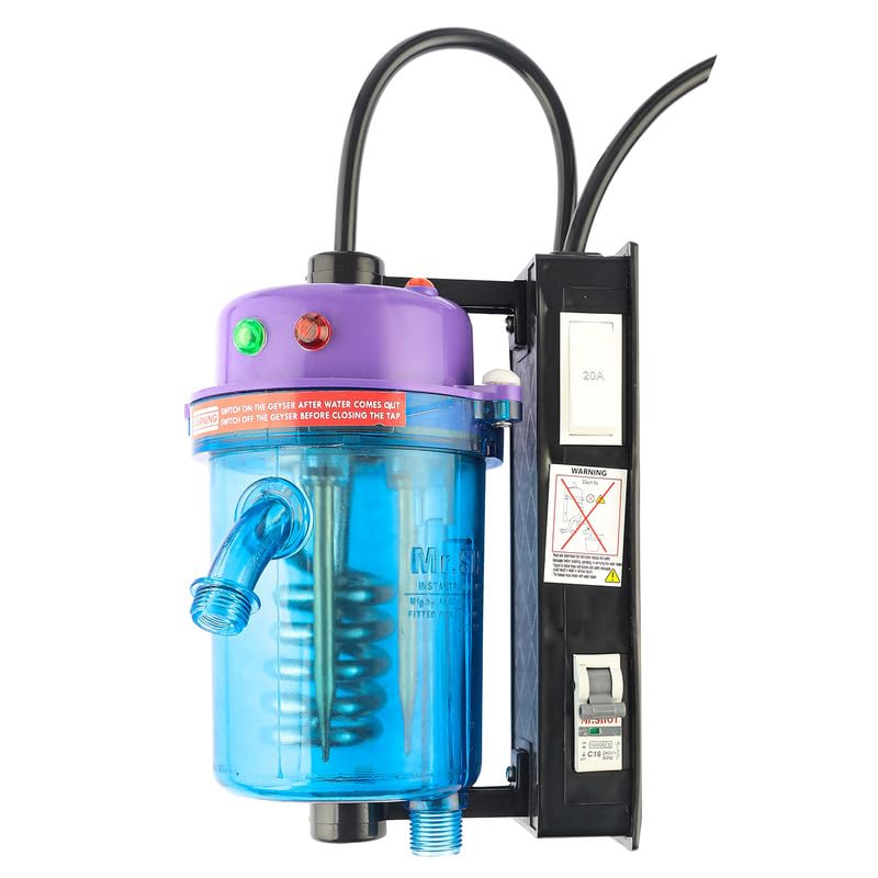Mr.SHOT Vikram Pro - Winner | Indias 1st Polycarbonate Body Exclusively for Bathing | Built With 16A Switch & MCB | Heavy Duty Heating Element | 5" Dual Automatic Thermostat |BViolet-image-39