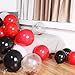 Tatuo 90 Pieces 12 Inch White Black Red Balloons Black Red Confetti Balloons for Birthday Wedding Holiday Party Supplies (White Black Red)