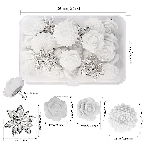 24Pcs Decorative Pushpins,Cork Board Tacks,Bulletin Board Tacks,Thumb Tack Decorative For Corkboard, Office Organization Or Home #TOP1