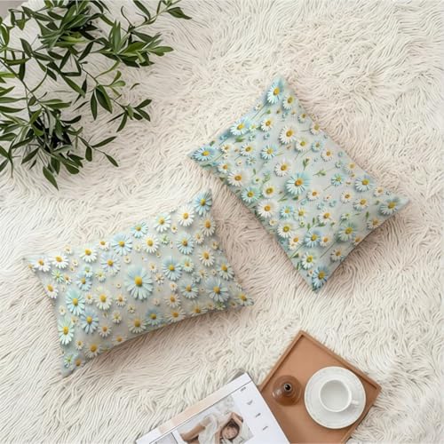 Hiver housse coussin 40x70cm decoratif Noël bleu clair de 2