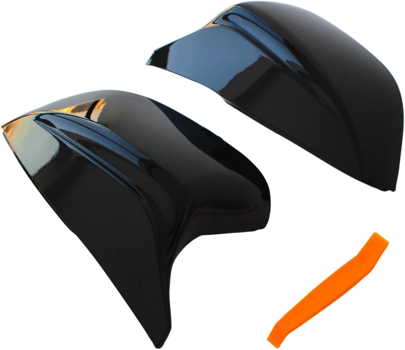 AUCERAMIC Mirror Covers Fit for 2014-2022 Infiniti Q50 Sedan 2016-2022 Q60 Q70 QX30 Side View Mirror Caps Replacement (Glossy Black)