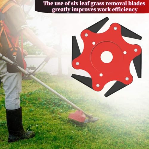 CopyngYize Steel Trimmer Head, 6 Leaf Manganese Steel Razors Trimmer Head, Brush Cutter Blade, Weed Eater Blades for Brush Cutter, Trimmer, Weed Eater.Suitable for Multiple Fuel Powered Lawn Mowers