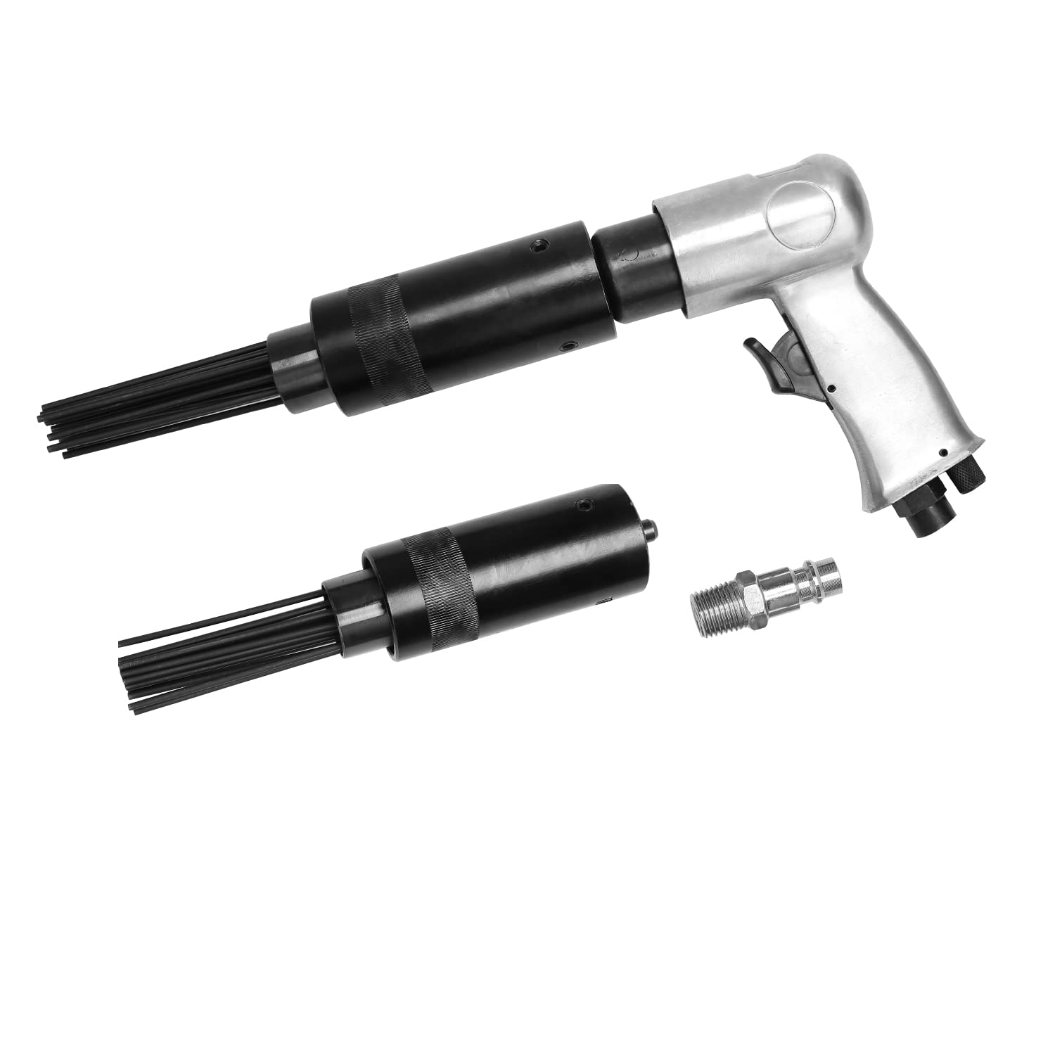 Ikodm Druckluft Nadelentroster,Ersatzkopf 3000 U/min,Nadelpistole, 19 Nadeln,Entroster Rost Lackentferner
