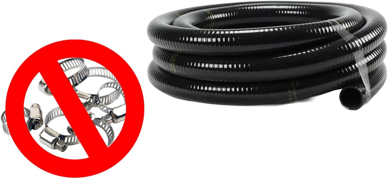 PondScape Flexible PVC Pipe – Schedule 40 Compatible Flex Hose for Ponds, Pools, Spas & Rigid PVC Pipe Applications – Glue-In Installation Black Flexpipe (2-inch x 25-feet)