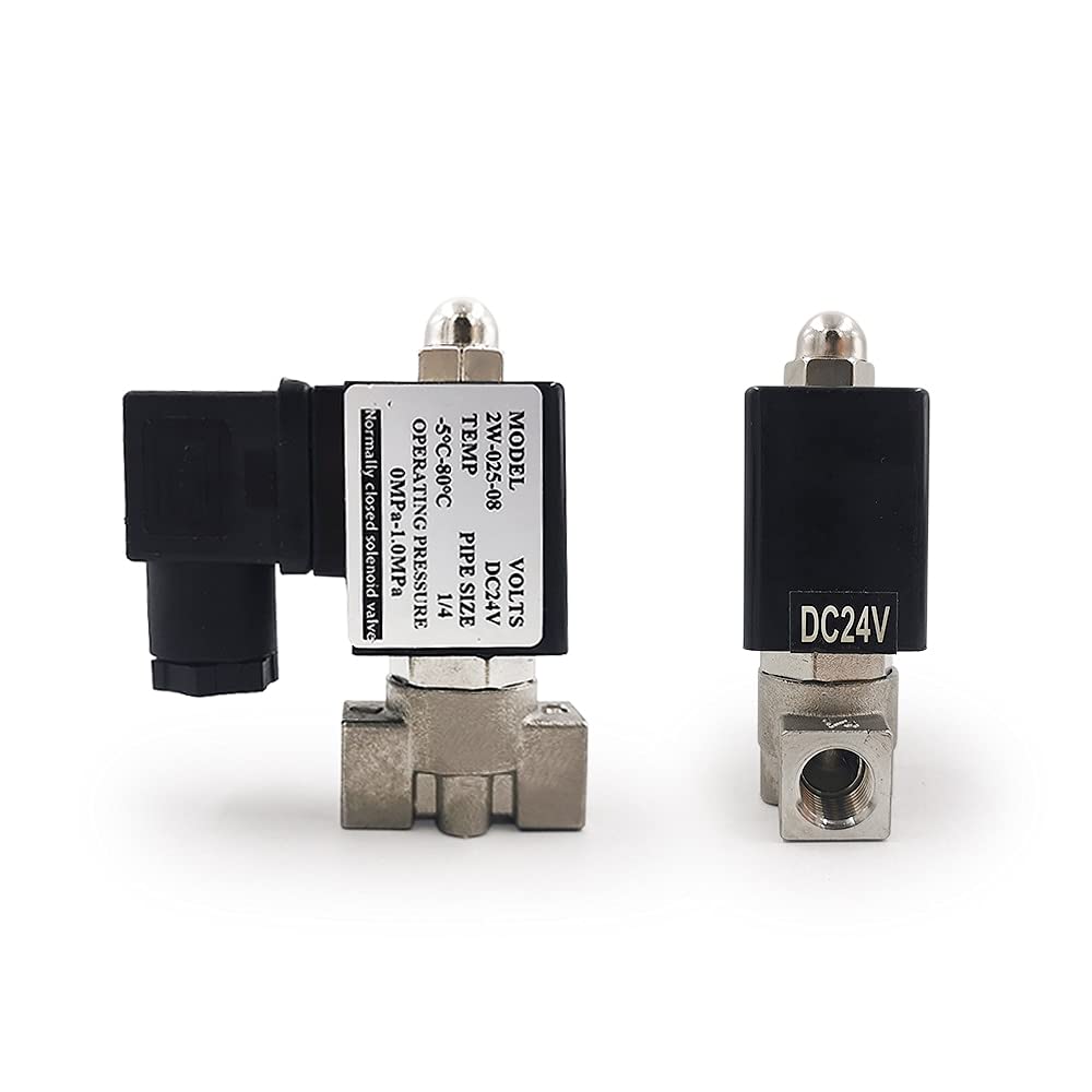 Válvula solenoide, válvula solenoide eléctrica de acero inoxidable DN15 de 1/2"Válvula neumática AC24V