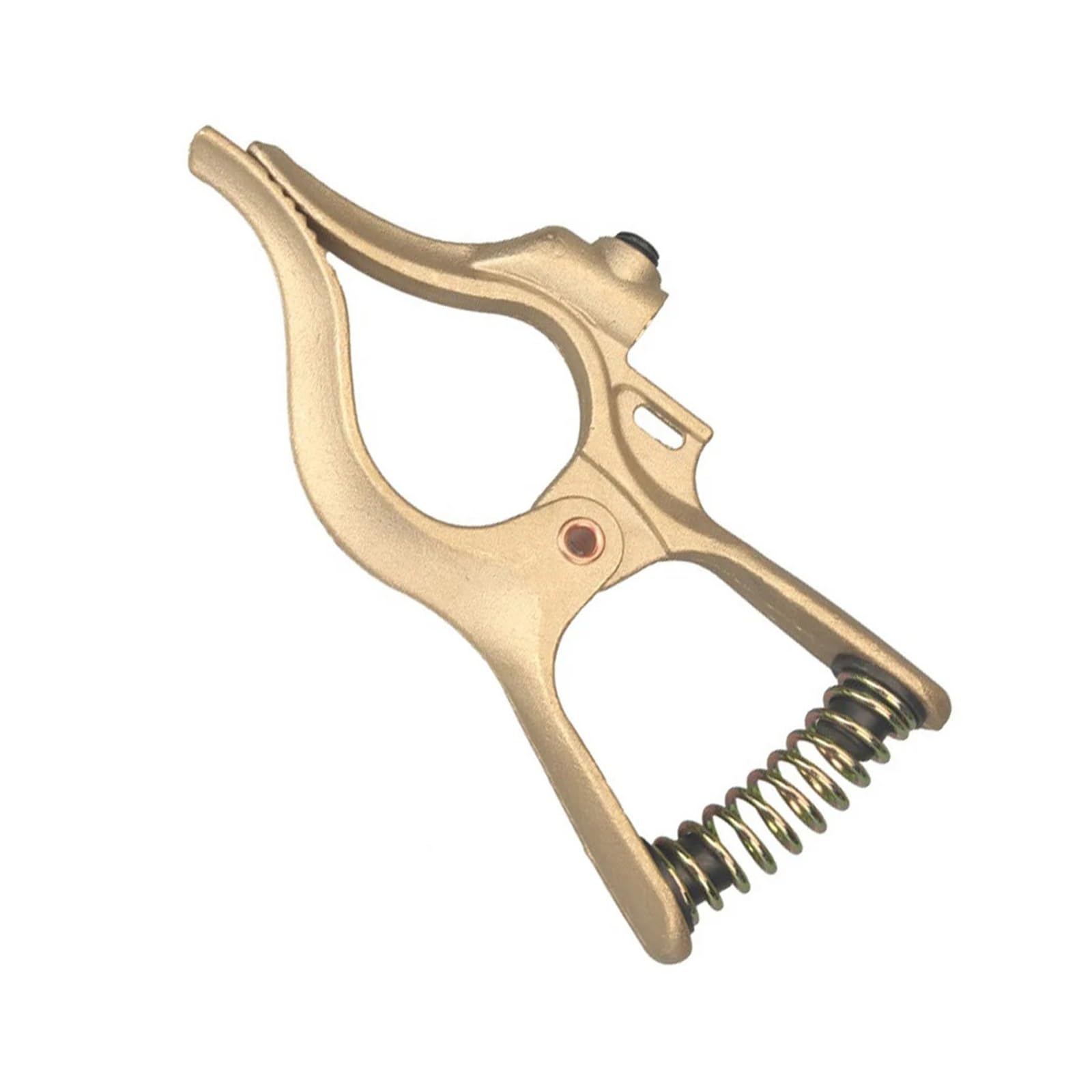 Pinza massa per saldatrice Morsetto di terra for saldatura in ottone Collegamento affidabile Distanza di serraggio massima Costruzione di 46 mm