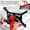 Engine Stand, 2000 LBS (1 Ton) Capacity Heavy Duty Engine Motor Stand with 360 Degree Rotating Head and Folding Frame, Steel Engine Lift Holder Stand with 6 Wheels and 4 Adjustable Arms, Red