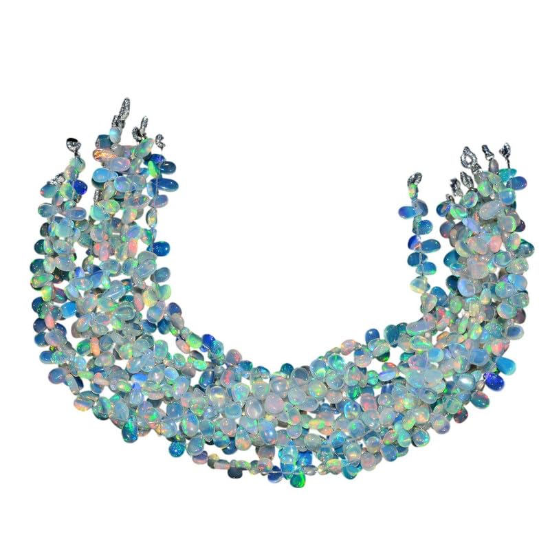 Perles d'opale welo éthiopienne AAA+ en poire pour création de joaillerie fine
