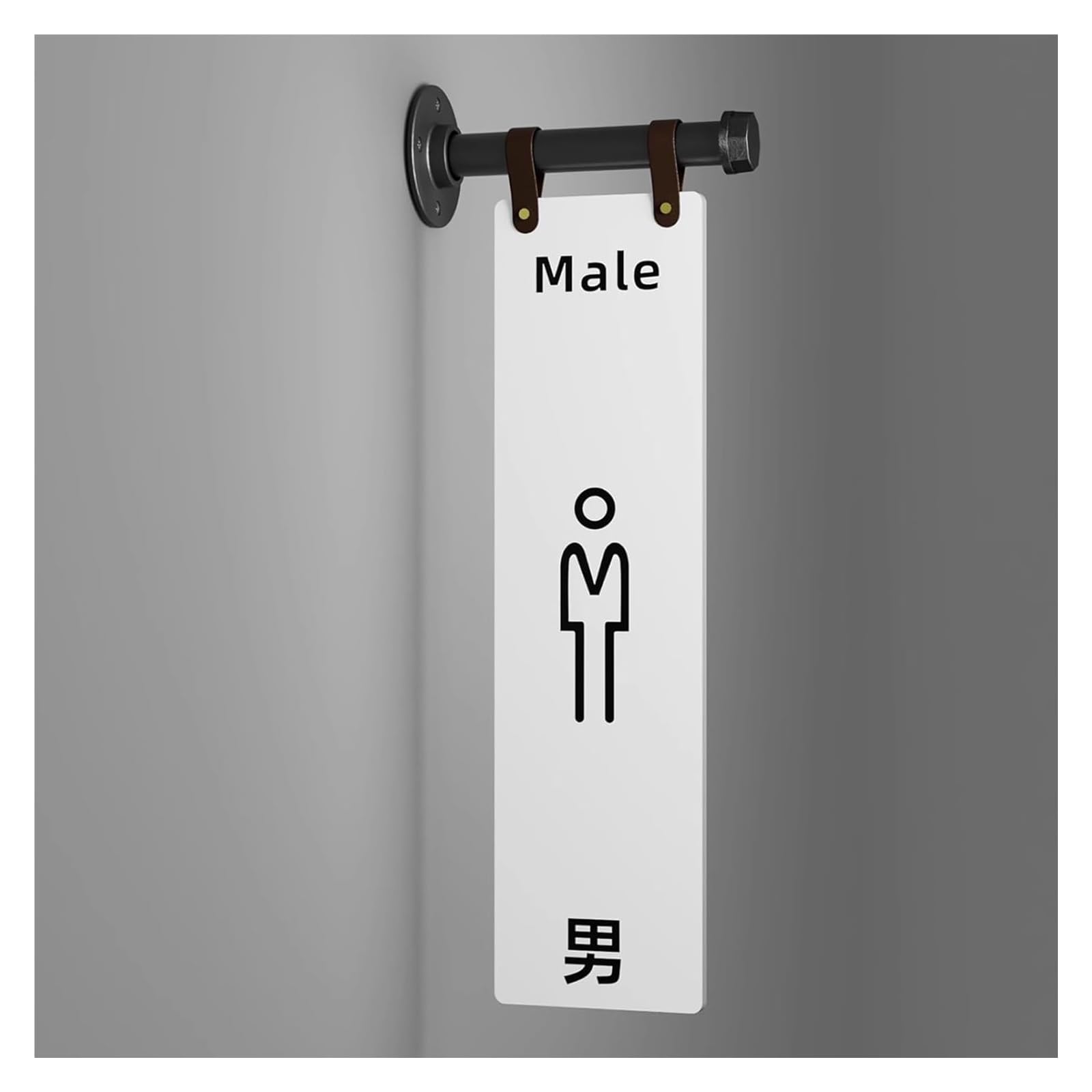 Carteles para aseos, Montado en la pared, decoración de puerta baño, cafeterías, 21 cm x 53