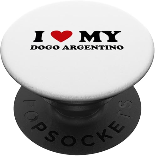 I Heart Dog Dad Mom - I Love Dogo Argentino PopSockets Standard PopGrip