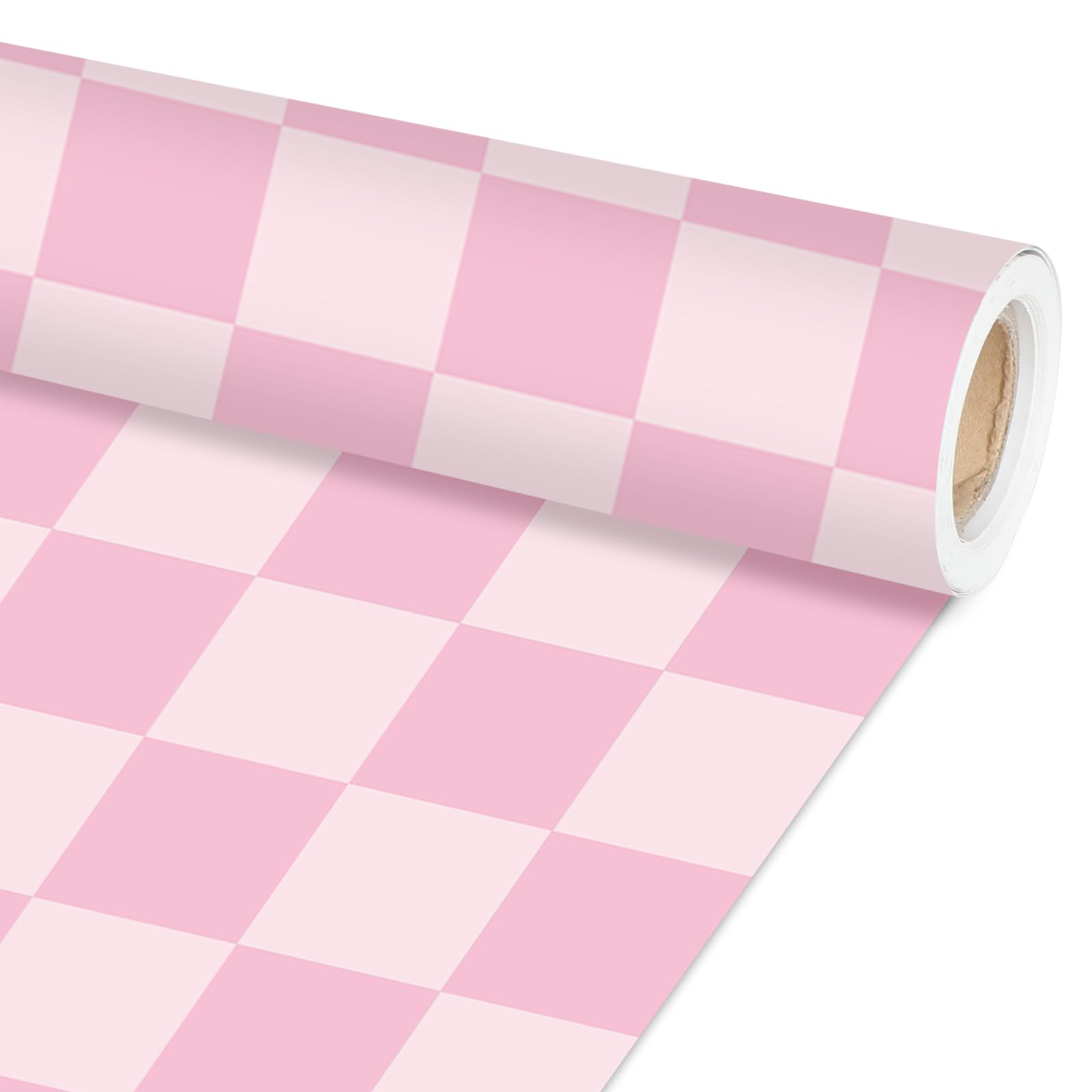 Pink Checkered Bulletin Board Paper Roll Retro Pastel Pink Bulletin Board Background Paper Back to School Classroom Decor Poster for Art Craft DIY Project Home Office Girls Party Supplies 17.7inx20ft