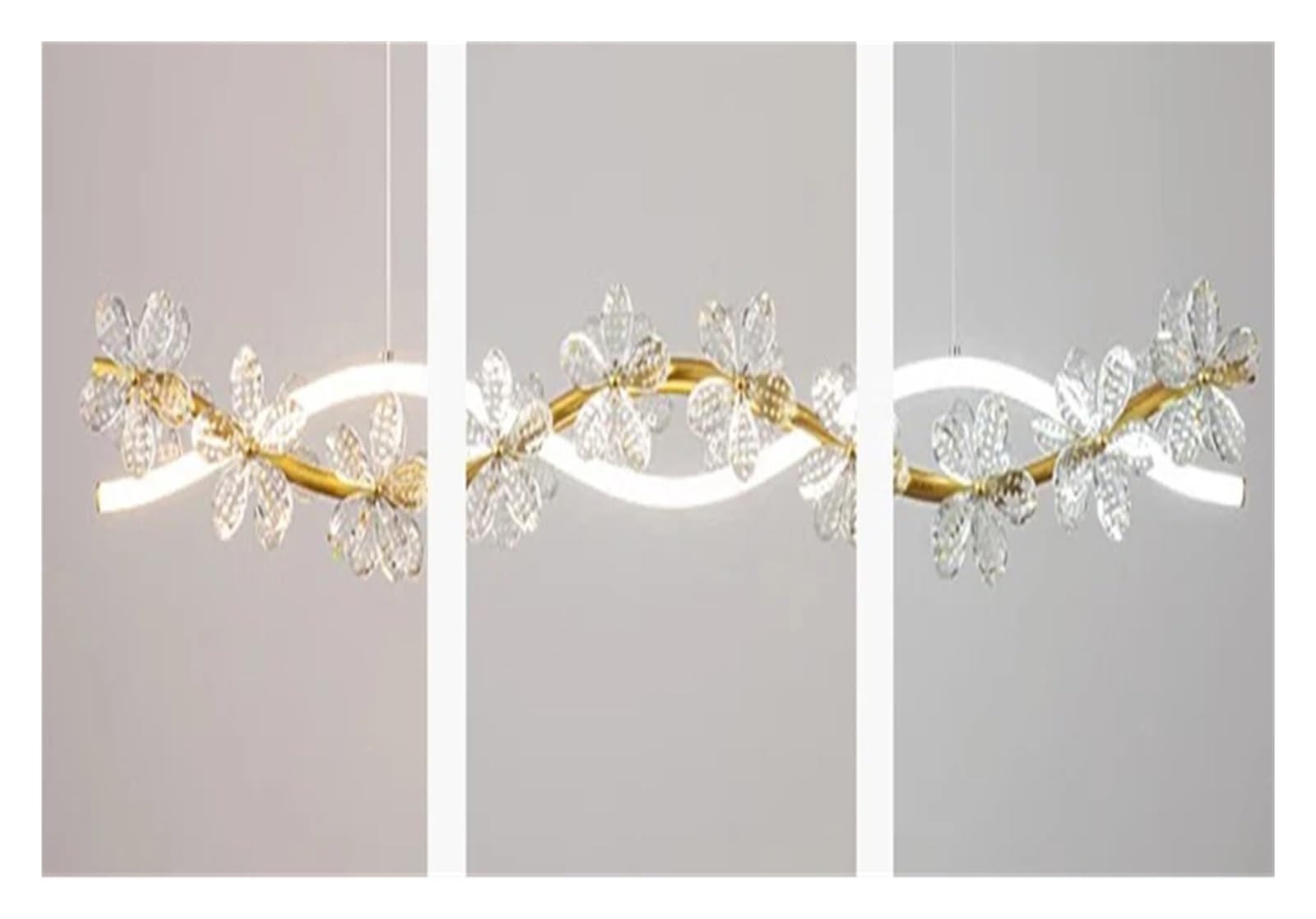 Kryształowa nowoczesna lampa LED do salonu jadalni lampa wisząca oświetlenie wewnętrzne/kolor/100 cm