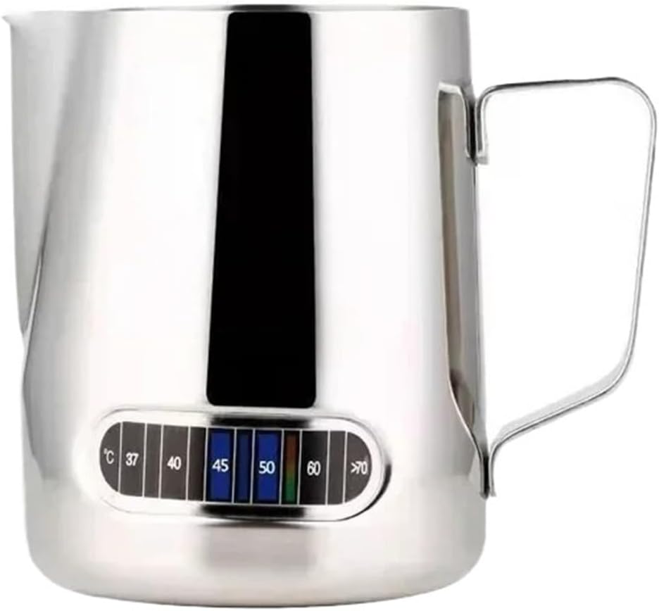 12/20oz Milk Frothing Pitcher With Temperature Display For Latte Barista(600ml)