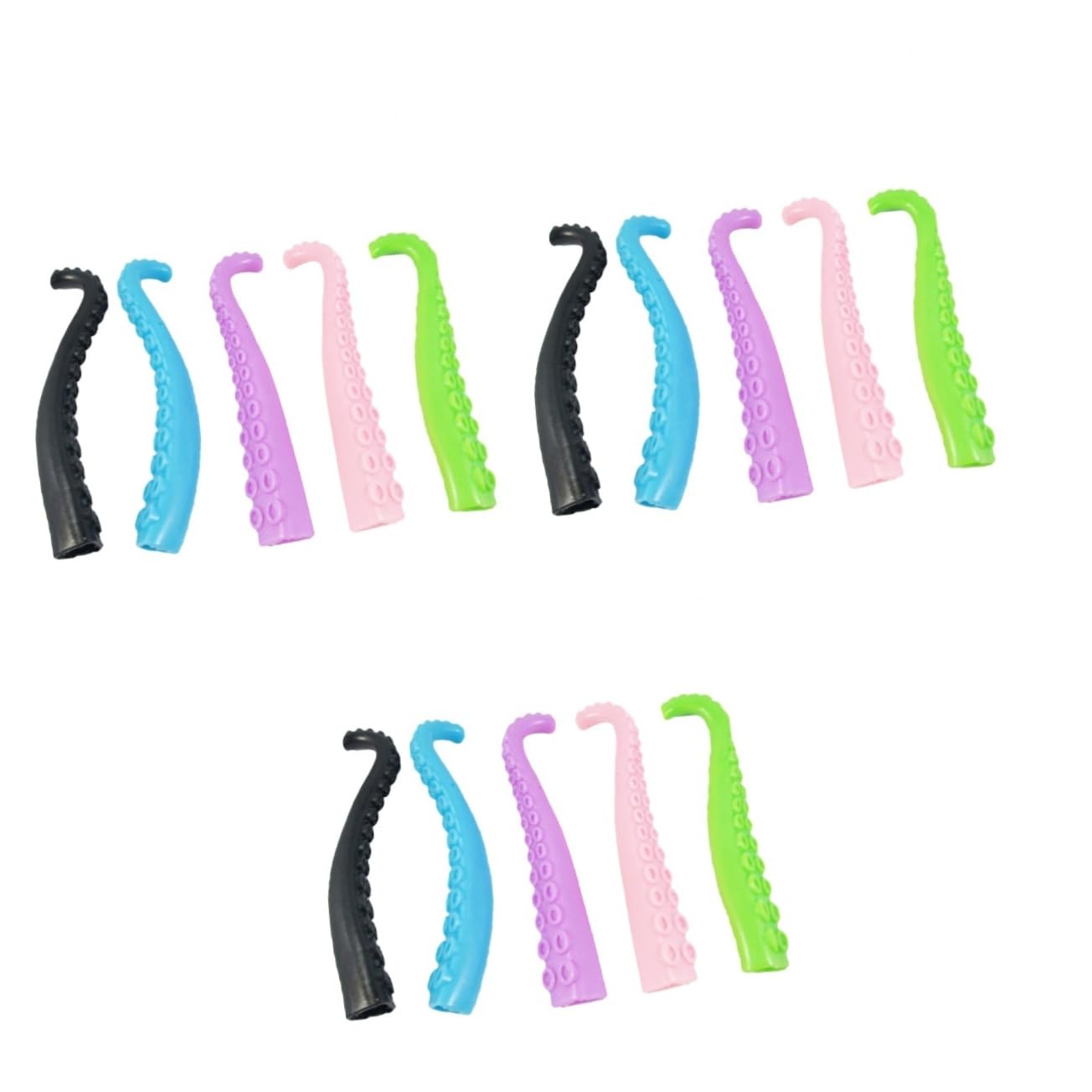 15 Pcs Octopus Tentacles Finger Puppets - Fun Kids Toy for Parties Christmas, Easter - Assorted Colors, As Shownx3pcs, 5pcsx3pcs