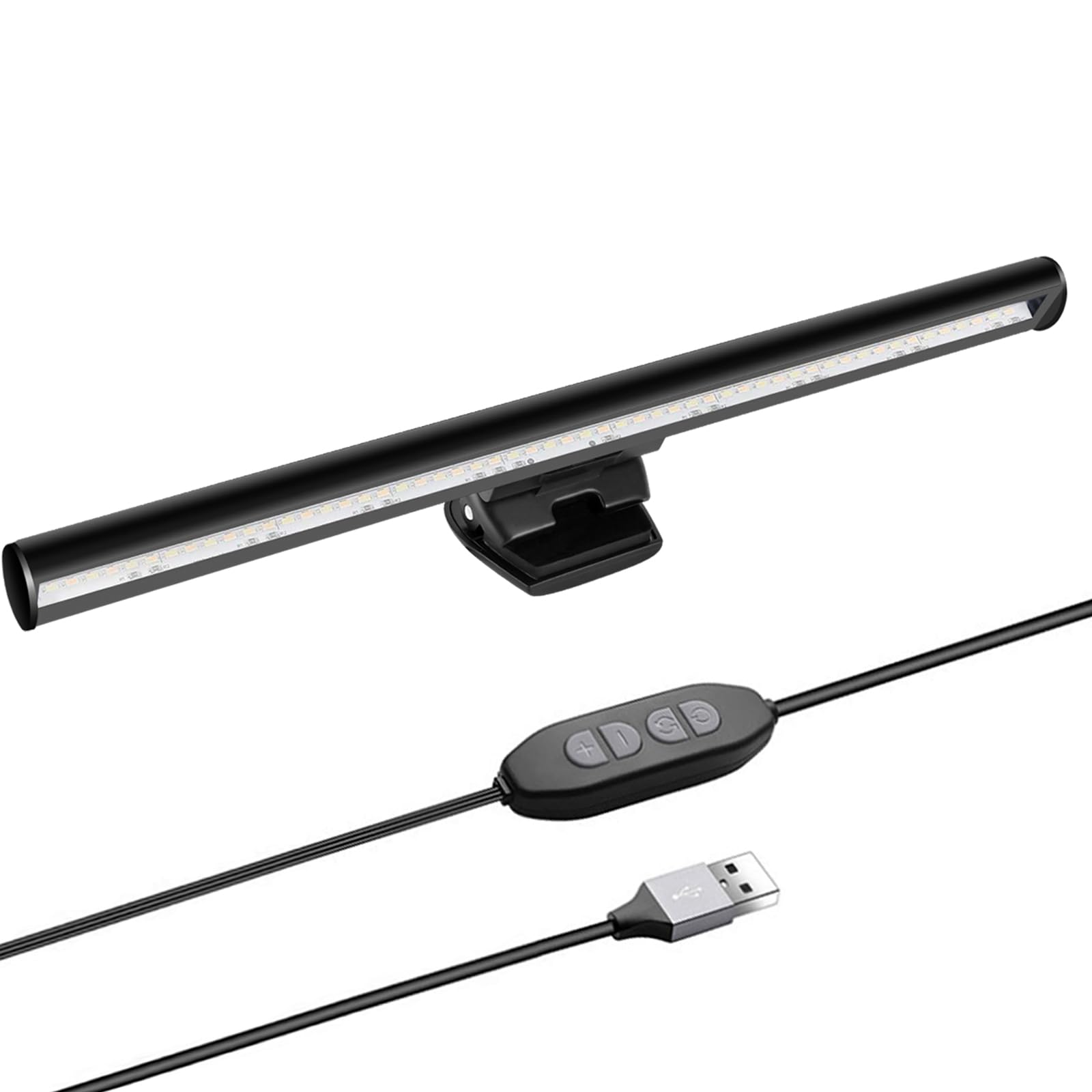 Lampe de Moniteur LED, 3 Modes de Couleur 10 Niveaux de Luminosité, Alimentée par USB, Gain d'espace, Protection des yeux, lampe pour écran PC-Screen Light Bar pour Travail, l'étude ou Lecture