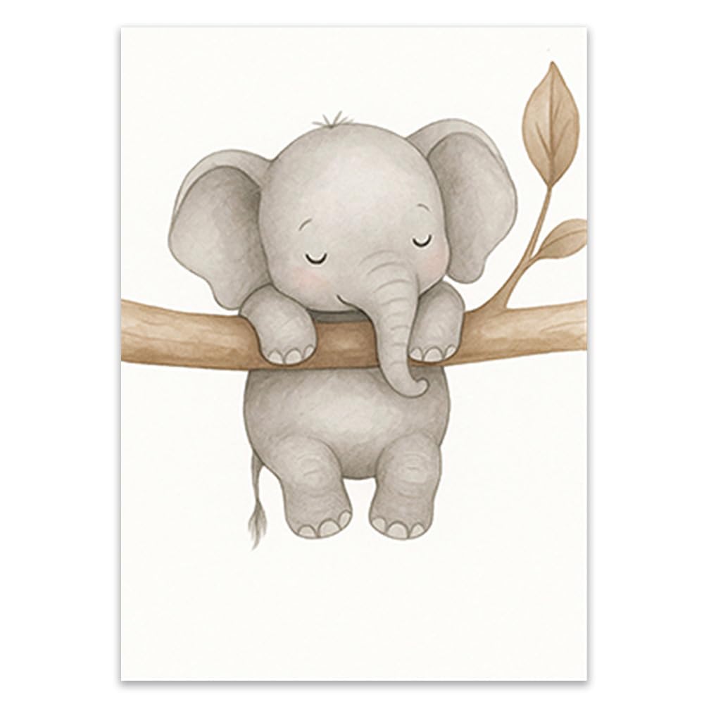 3 Laminas Animales Infantiles 30X40CM Cuadros Para Cuarto de Bebe Safari Poster Niños Habitacion Lienzo Animales Bebé Laminas Decorativas Pared Bebe Niña Cuadros Infantiles Beige sin Marco