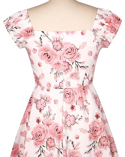 Image of YARN & INK Retro Swing Dresses for Women 1950s Vintage Rockabilly Clothes Pinup Clothing Cocktail Party Dress
