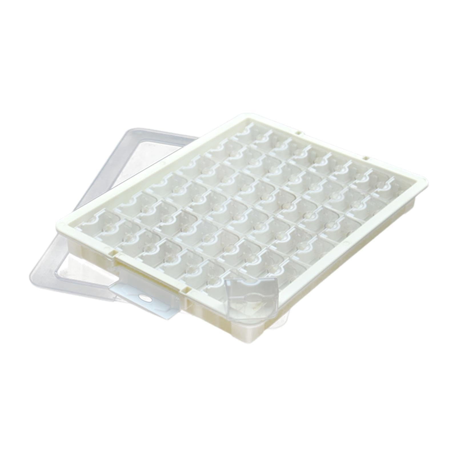 Barattolo Porta Perline Impilabile Trasparente, Versatile Contenitore Organizer per Perline, Ideale per Lavori Fai da Te, Gioielli, Orecchini E Ciondo, 48 Griglia