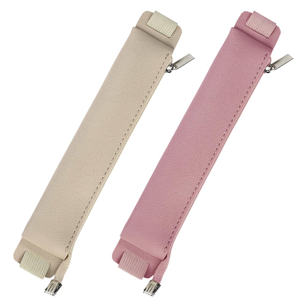 JIARIENBAO 2 Pcs Pen Holder Notebook Pen Pouch PU Leather Pen Pouch Holder Pencil Pocket Case Organizer for Pen Pencil Stylus Pen of Tablet Notebooks Office School Outdoor Travel Gifts