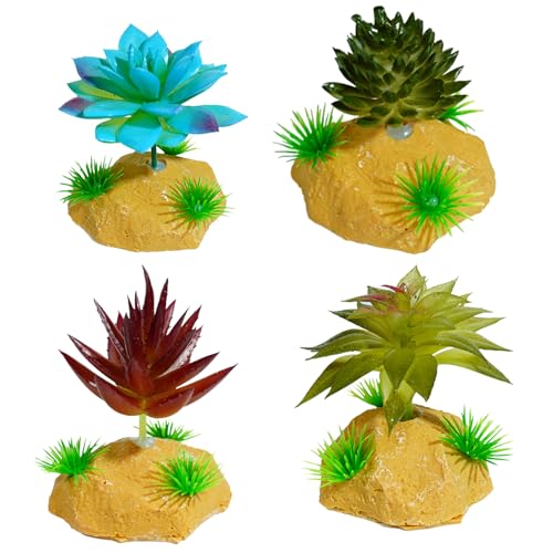 爬虫類用偽草生息地人工植物爬虫類エンクロージャ柔軟な安全な装飾人工植物の装飾