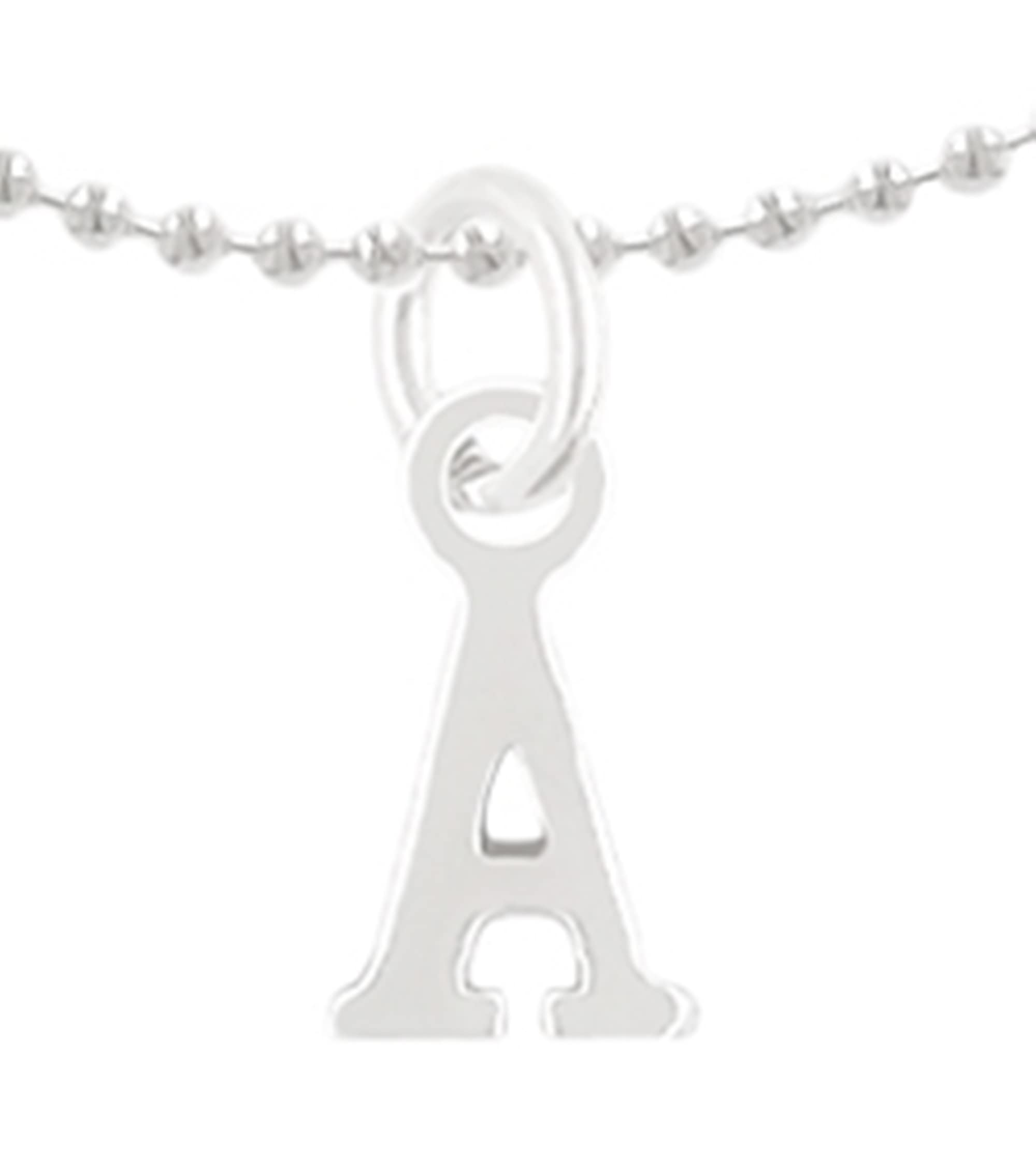 ENTREPLATA Collar Plata de Ley 925 con Colgante Letra Mayúscula Gargantilla con Pendentif regalo para Mujer Hombre Unisex Cadena Collares Joyas Antialérgicas con Inicial 7 mm.