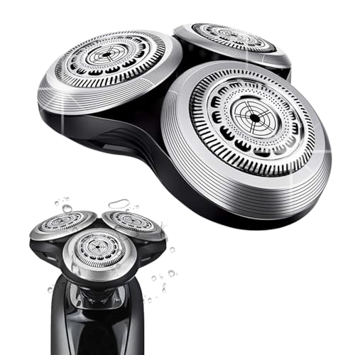 SH90 Replacement Rotary Heads for Philips Norelco Shavers Series 9000 New Version of Metal Wheel Buckle and Upgrade Double-Layer Precision Blades