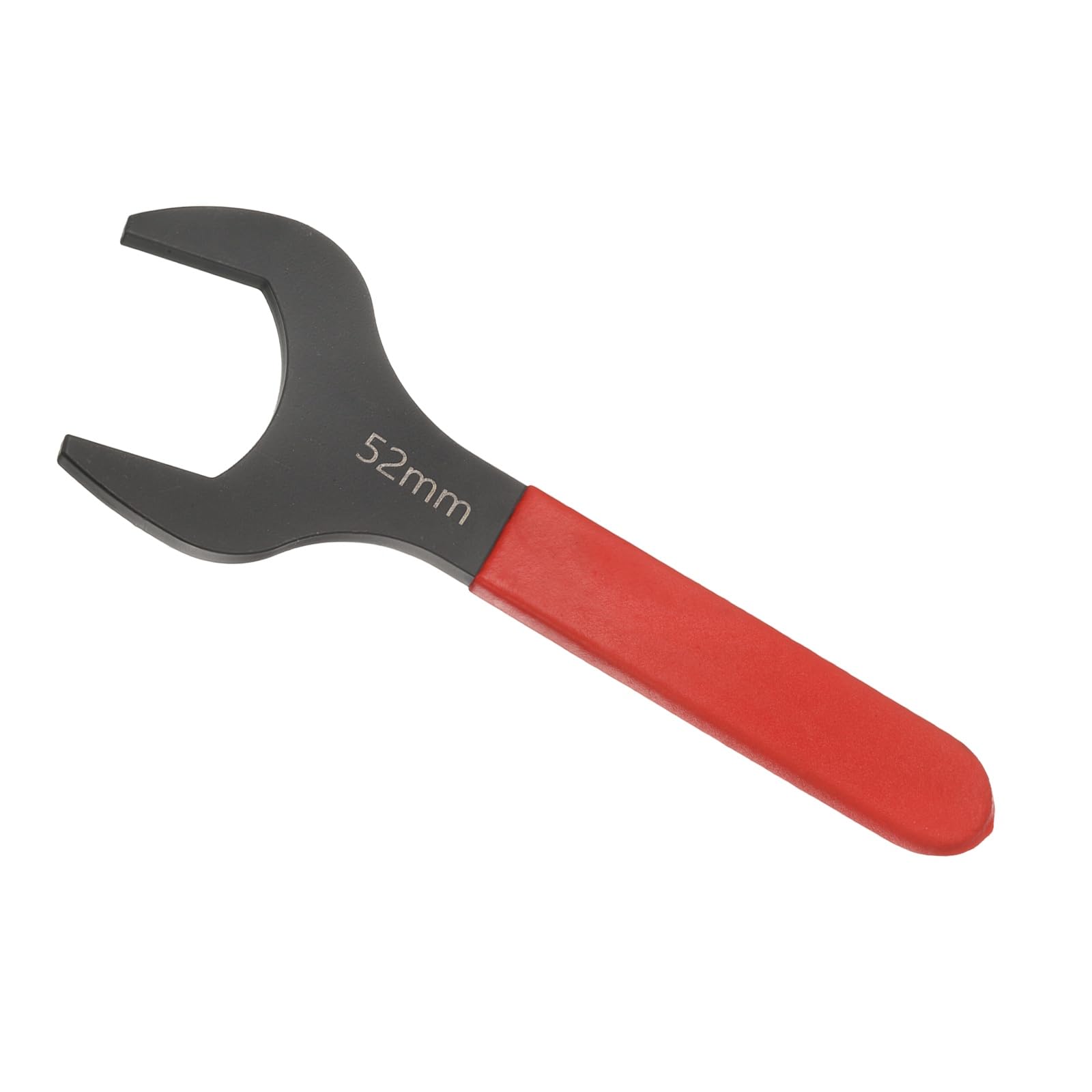 Awclub 52mm Open End Wrench, 15 Degree Offset Thin U-Shaped Spanner with Red Shank, Black Finish for Automotive Repair & Furniture Assembly