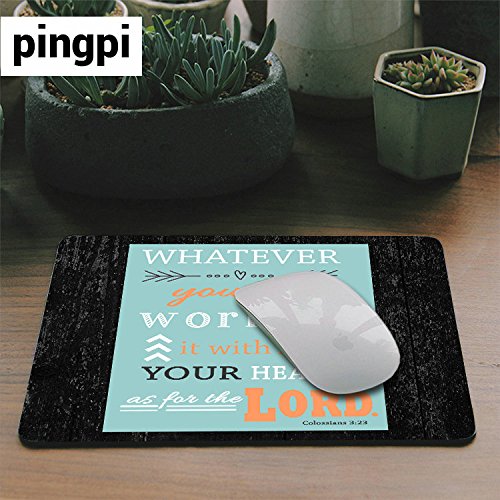 Christian Inspirational Quotes Bible Verses Scripture Mouse Pad, Colossians 3:23 Whatever You Do Work At It With All Your Heart As For The Lord Old Wood Art #TOP6