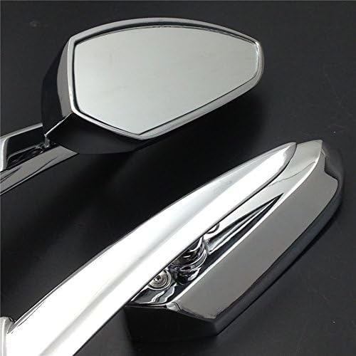 HONGK- Motorcycle Chromed Spear Blade Mirrors Compatible with H-D Sportster Dyna Softail [B01C0SRC28]