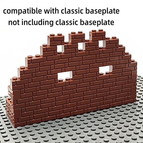 ZHX Masonry Profile Bricks Bulk Brown Color DIY Building Block Toy for Wall Parts and Pieces Compatible for Major Brand 1x2 Brick 150pcs (Brown 1x2)……