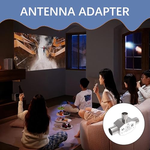 Domicubes TV Aerial Coax Splitter, Digital Signal Antenna Splitter Male To Two Female Coaxial TV Aerial Connector Cable TV Coax Splitter 2 Way Metal Housing Compatible with Cable TV Antenna - Image 4
