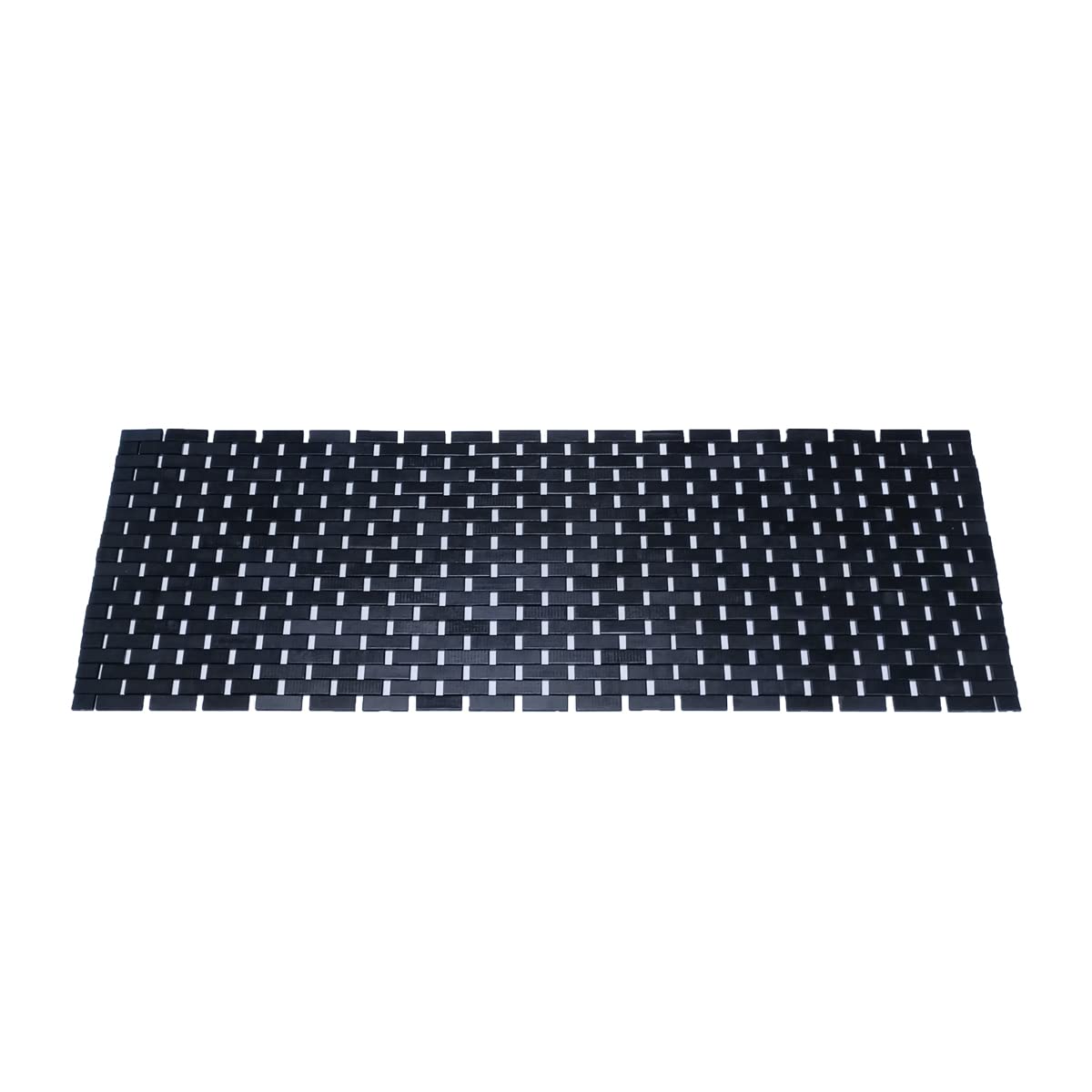 HJJKKH Bath Mat Rayon Derived from Bamboo 15.7X47.2 inches, Foldable Floor Shower Bath Mat for Bathroom, Bathtub, Shower, Sauna, Hot Tub (Black)