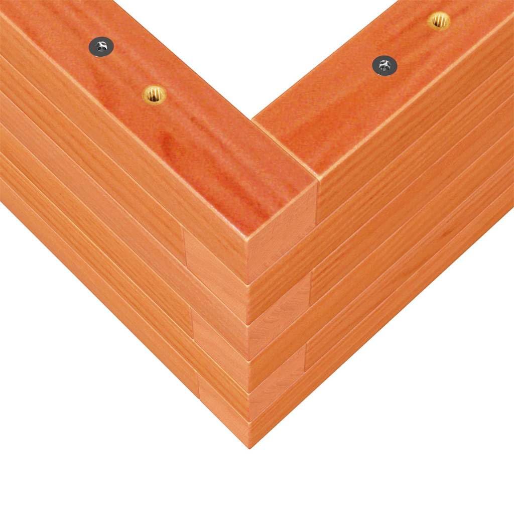 Macetero marrón cera de madera maciza de pino 110 x 40 x 23 cm con suelo abierto para drenaje, ideal como maceta, maceta, bancal elevado para jardín, balcón, terraza, uso en interiores y