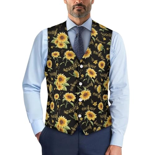 Men's Suit Vest Waistcoat Business Casual Formal Wedding Prom Waistcoat Slim Fit V-Neck Breasted Suit Vests