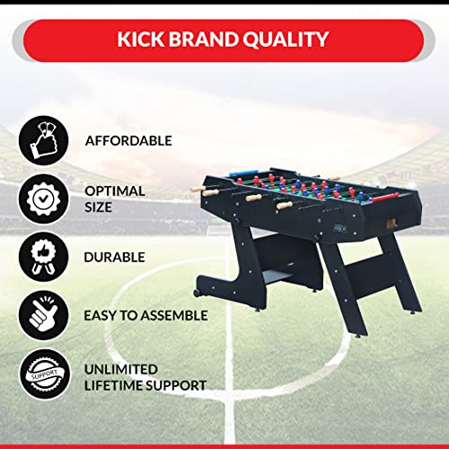 Kick Majesty 55" Folding Foosball Table (Jet Black) #TOP6