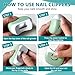 Portable Nail Clipper with Light, 2 Speeds and File, Cordless Curved Design, One-Key Operation (Green)