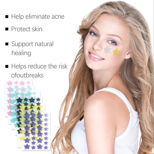 MUNSKT Pimple Patch (196 Stück) Pickel Patch Unsichtbare Hydrokolloid Akne Pimple Patch Sterne Pimple Patches Nacht Akne pflaster Wasserdicht Atmungsaktiv Absorptions Anti Acne Patches