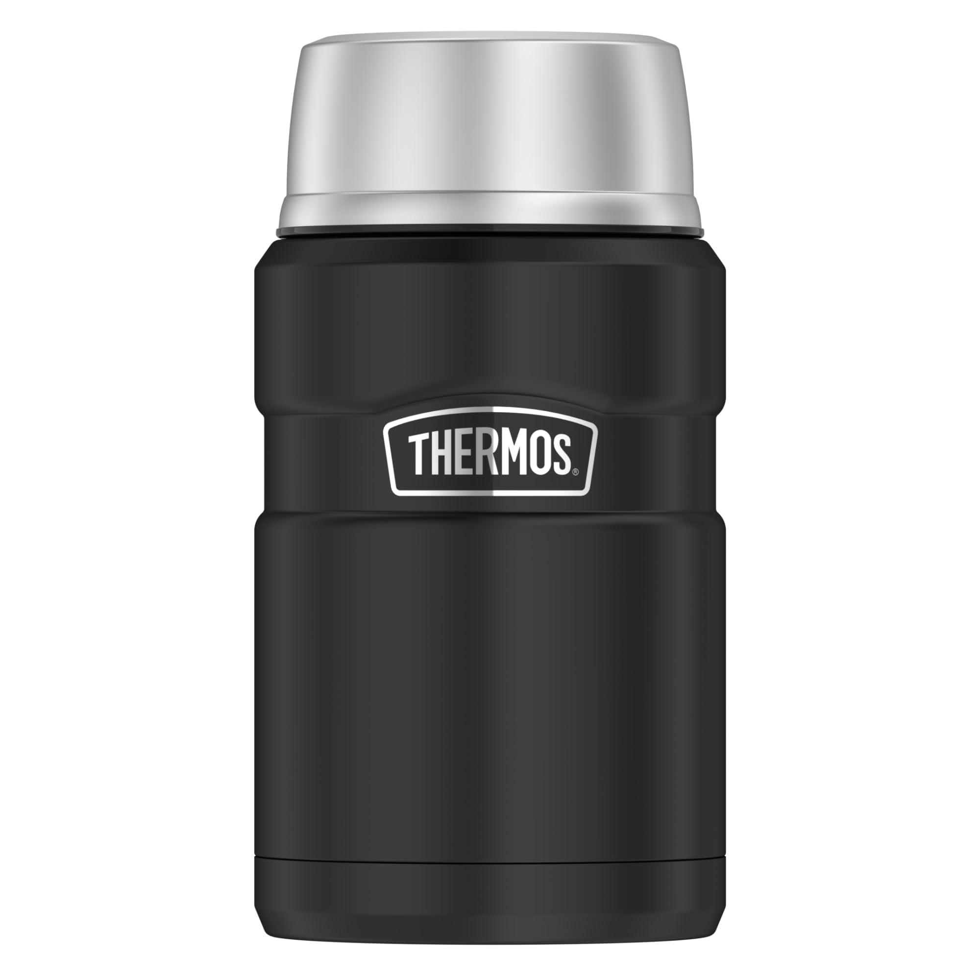Thermos STAINLESS KING Thermobehälter für Essen schwarz matt 0,70l - Edelstahl, absolut dicht, hält Speisen 14h heiß & 24h kalt, BPA-frei