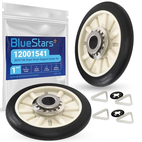 BlueStars 349241T Dryer Rear Drum Support Roller Kit - Compatible with Kenmore Whirlpool Estate Roper Dryers - Replaces PS347627 AP3098345 337089 3389901 3397588 WED4815EW1 NED4655EW1 WED4800XQ1