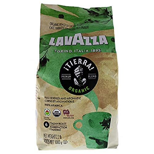 Lavazza Organic ¡Tierra! Whole Bean Coffee Blend, Light Roast, 2.2 Pound (packaging may vary