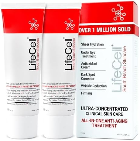 Anti-Aging Cream for Wrinkles, Fine Lines & Dark Circles, 2-Pack