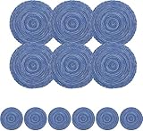 【Característica reutilizable】 El lavado repetible es un punto culminante de los manteles individuales con posavasos.Limpie con un paño húmedo o una esponja, no se desvanecerá ni encogerá.Pero no use un cepillo, dañará el tejido de ramio.