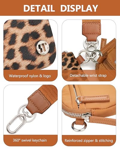 Image of Wallet Wristlet for Women, RFID Wallet Keychain with Dual Pocket | Nylon Wristlet Wallet with Coin Purse, ID Window, Card Holder and Small Wallet Design